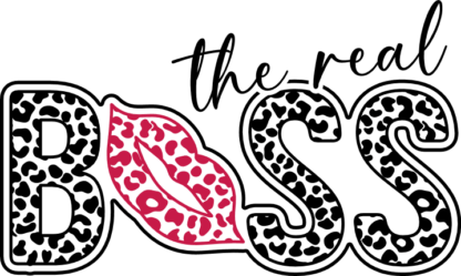The real boss, leopard skin, tshirt design for wife entrepreneur - free svg file for members