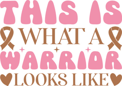 This is what a warrior looks like, breast cancer awareness tshirt design - free svg file for members