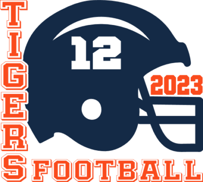 Tigers football 2023, helmet, player tshirt design - free svg file for members
