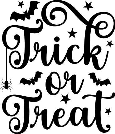 Trick or treat, Halloween vibes wall decor - free svg file for members ...