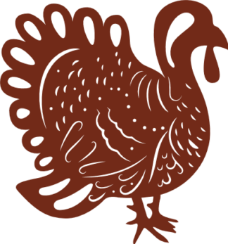 Thanksgiving turkey silhouette, clipart image - free svg file for members