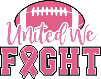 United we fight, cancer awareness, football fan tshirt design - free svg file for members