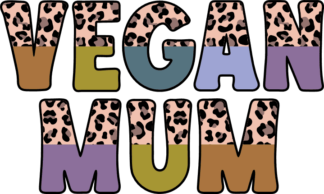 Vegan mum, leopard skin, mom tshirt design - free svg file for members