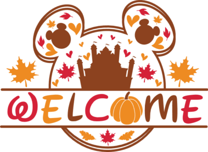 Welcome sign, trendy fall kids room decor - free svg file for members