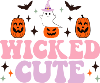 Wicked cute, Halloween sweatshirt design - free svg file for members