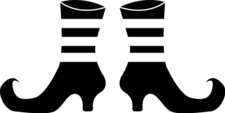 Witch shoes silhouette - free svg file for members