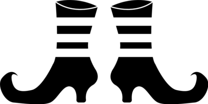 Witch shoes silhouette - free svg file for members