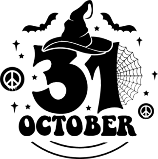 31 October, Halloween decor - free svg file for members