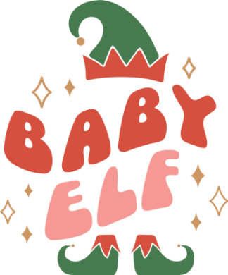Baby elf, Christmas tshirt design - free svg file for members