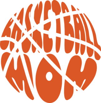 Basketball mom, ball made of words, Svg design for mother of basketball player - free svg file for members