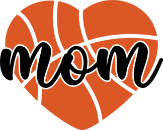 Basketball mom heart, basketball ball, mama tshirt design - free svg file for members