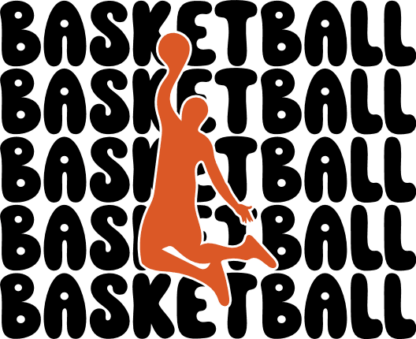 Basketball, echo stacked text, sweatshirt design for basketball lover - free svg file for members