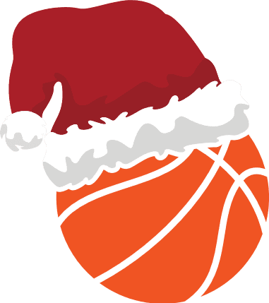 Christmas And New Year Pattern. Basketball Logo Template Design. Basketball  Ball With Santa Hat. Pattern For Banner, Poster, Greeting Card, Party  Invitation. Vector Illustration Royalty Free SVG, Cliparts, Vectors, and  Stock Illustration.
