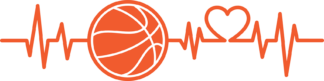 Basketball heart wave clipart image - free svg file for members