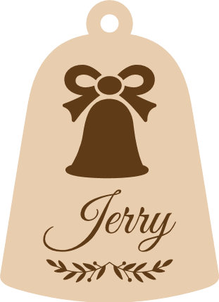 Personalized Christmas Bell design, Christmas decor - free svg file for members