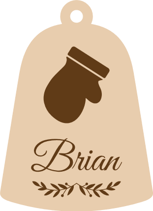 Personalized Bell design, boxing glove, Christmas decor - free svg file for members