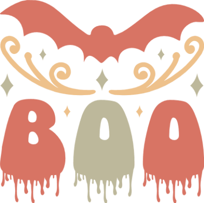 Boo sign, dripping letters, Halloween tshirt design - free svg file for members
