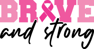 Brave and strong, breast cancer awareness sweatshirt design - free svg file for members