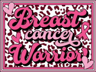 Breast cancer warrior, leopard skin, breast cancer awareness tshirt design - free svg file for members