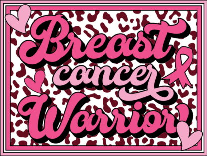 Breast cancer warrior, leopard skin, breast cancer awareness tshirt design - free svg file for members