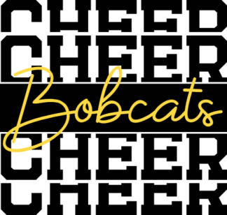 Cheerleading tshirt design, Cheer bobcats, echo stacked text - free svg file for members
