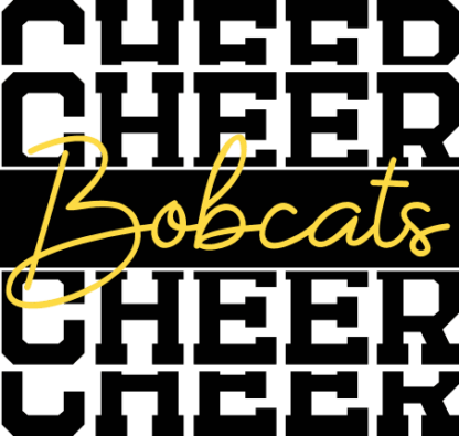 Cheerleading tshirt design, Cheer bobcats, echo stacked text - free svg file for members