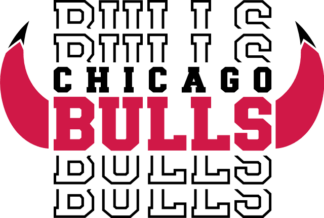 Basketball Chicago bulls, echo stacked text, horns, NBA lover tshirt design - free svg file for members