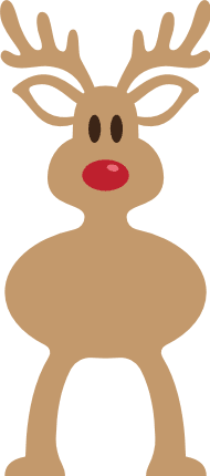 Reindeer clipart image, Christmas - free svg file for members