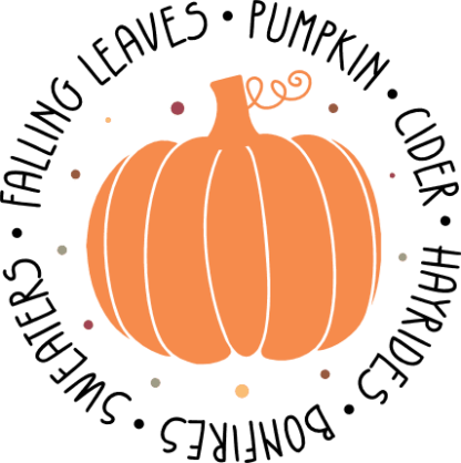 Falling leaves, pumpkin, hayrides autumn tshirt design - free svg file for members