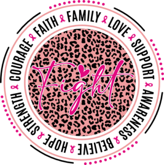 Fight cancer, leopard skin, breast cancer awareness sweatshirt design - free svg file for members