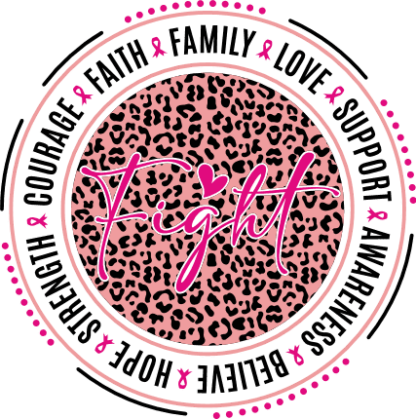 Fight cancer, leopard skin, breast cancer awareness sweatshirt design - free svg file for members