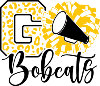 Go bobcats, leopard skin, cheerleading tshirt design - free svg file for members