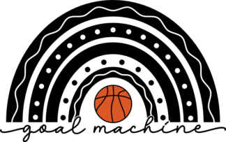 Goal machine, rainbow design, Basketball lover hoodie design - free svg file for members