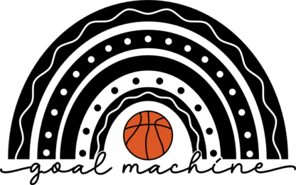 Goal machine, rainbow design, Basketball lover hoodie design - free svg file for members