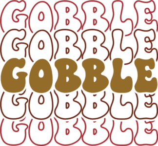 Gobble, echo stacked text, thanksgiving day sweatshirt design - free svg file for members
