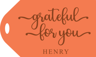 Grateful for you, Personalized gift tag - free svg file for members