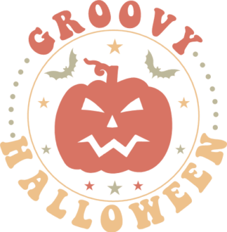 Groovy Halloween, pumpkin, sweatshirt design - free svg file for members