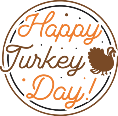 Happy turkey day, thanksgiving day decor, sticker - free svg file for members