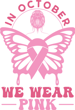 Pink ribbon clipart image, breast cancer awareness month - free svg file  for members - SVG Heart