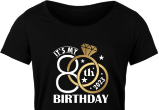 Its my 80th birthday 2023, golden png for sublimation, birthday party - free svg file for members