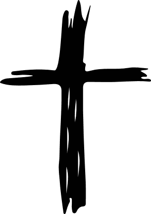 Distressed Christians Cross silhouette, clipart image - free svg file for members