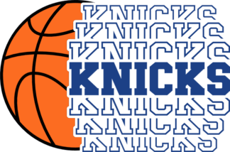 Knicks, echo stacked text, basketball ball, NBA fan sweatshirt design - free svg file for members