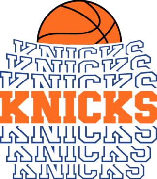 NBA lover tshirt design, Knicks, echo stacked text - free svg file for members