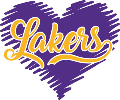 Basketball team Lakers sign in a heart, NBA fan hoodie design - free svg file for members