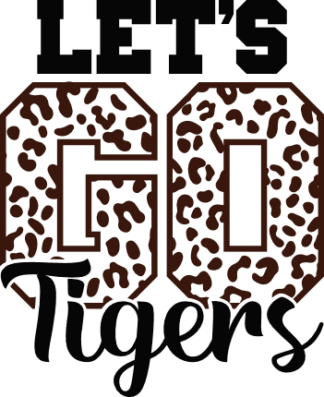 Lets go tigers, leopard skin, American football lover tshirt design - free svg file for members