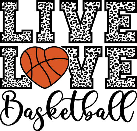 Heart Shaped Basketball T-shirt Design Vector Download