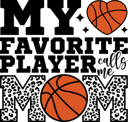 My favorite player calls me mom, sweatshirt design for basketball fan mommy - free svg file for members