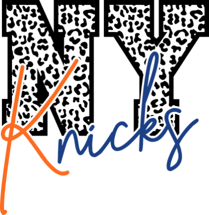 Ny Knicks, leopard skin, NBA team fan tshirt design - free svg file for members