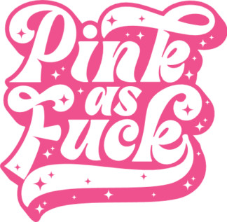 Pink as fuck, sarcastic breast cancer awareness sticker - free svg file for members