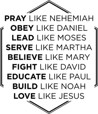Pray like Nehemiah, obey like Daniel, Christians religious sayings  - free svg file for members